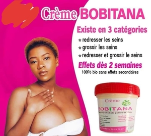 Crème BOBITANA spécialement conçue pour redonner vie  a votre poitrine..
